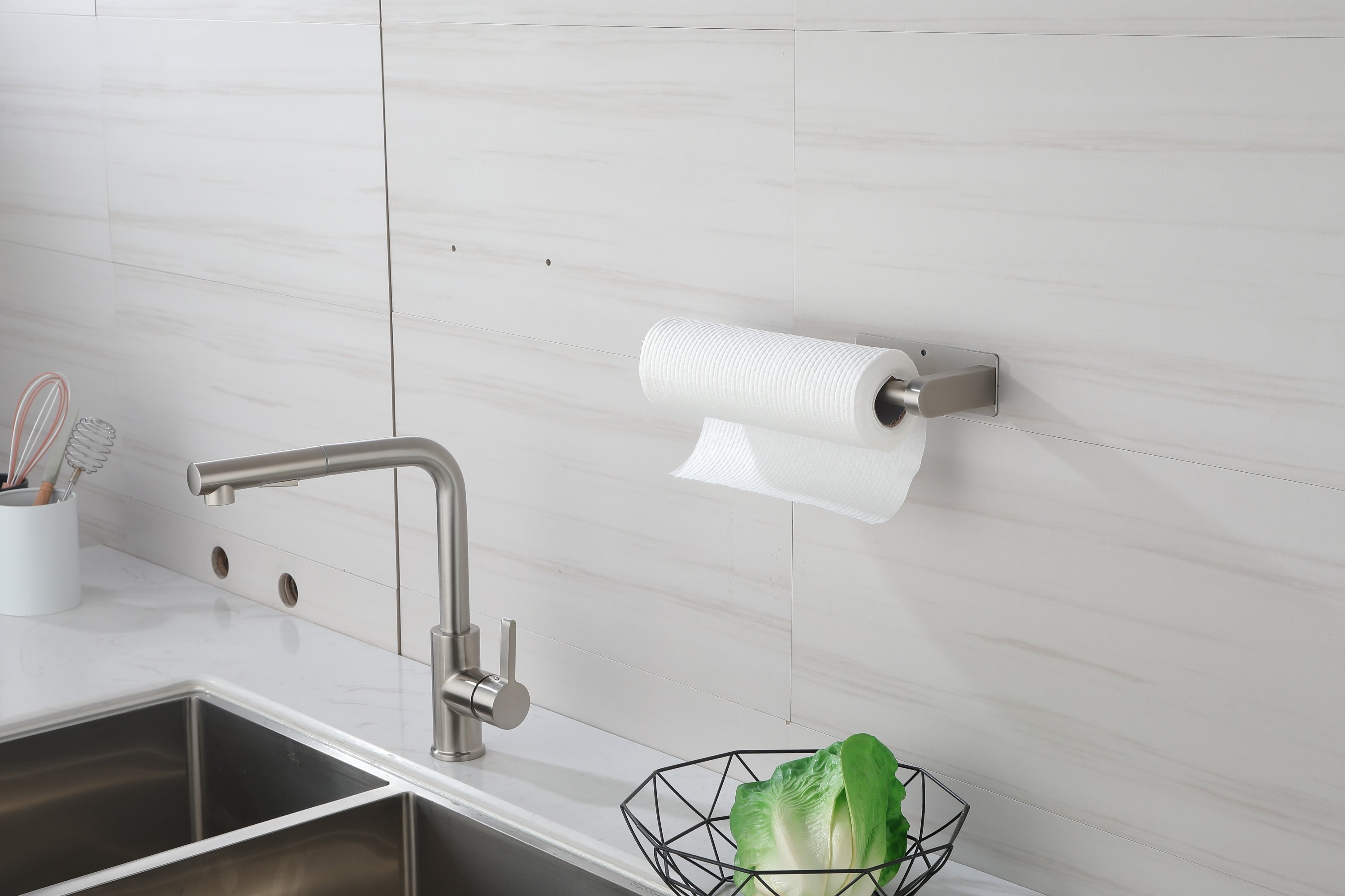 Self-Adhesive Stainless Steel Paper-Towel Holder