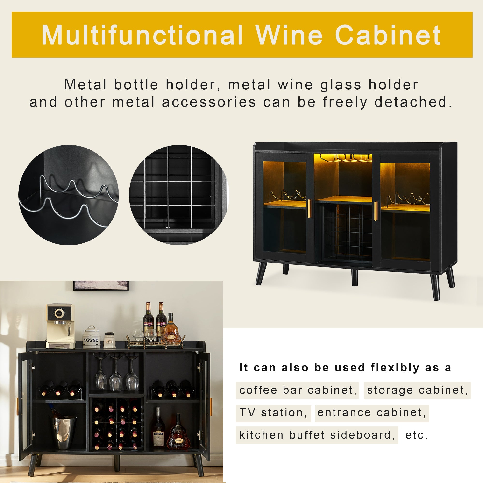 LED Wine Bar Cabinet