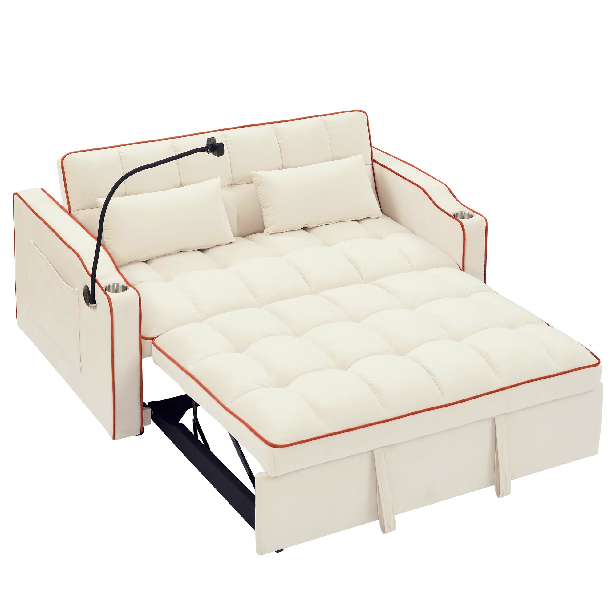 Foldable Sofa Bed With USB Port/Phone Stand