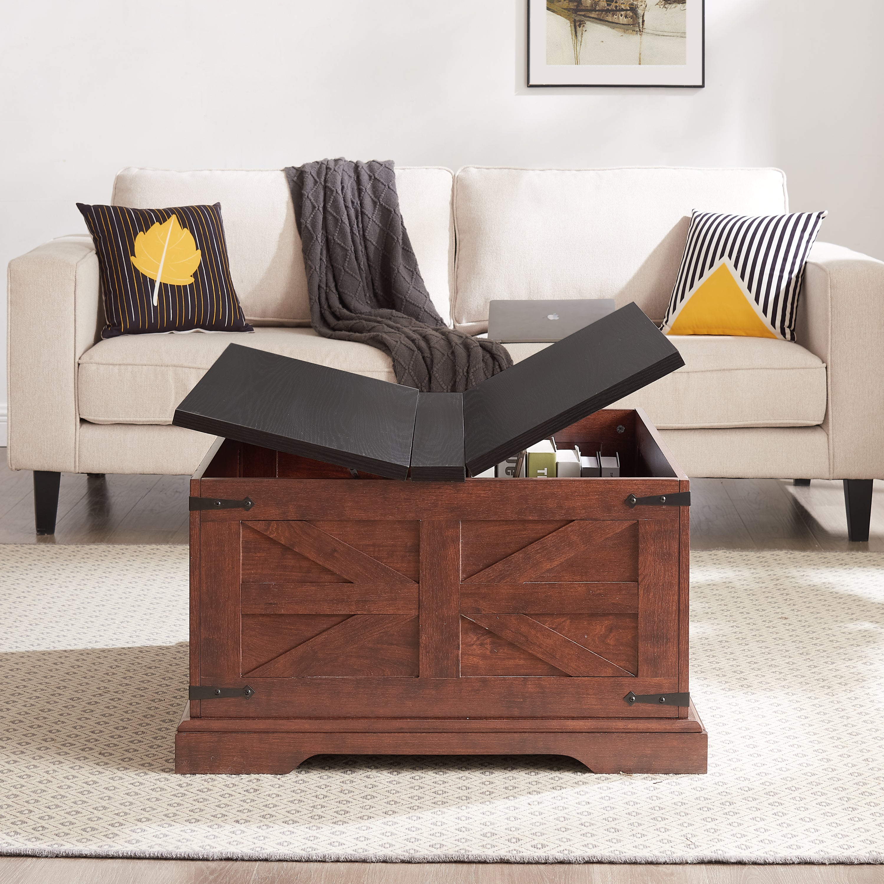 Square Coffee Table with Storage space