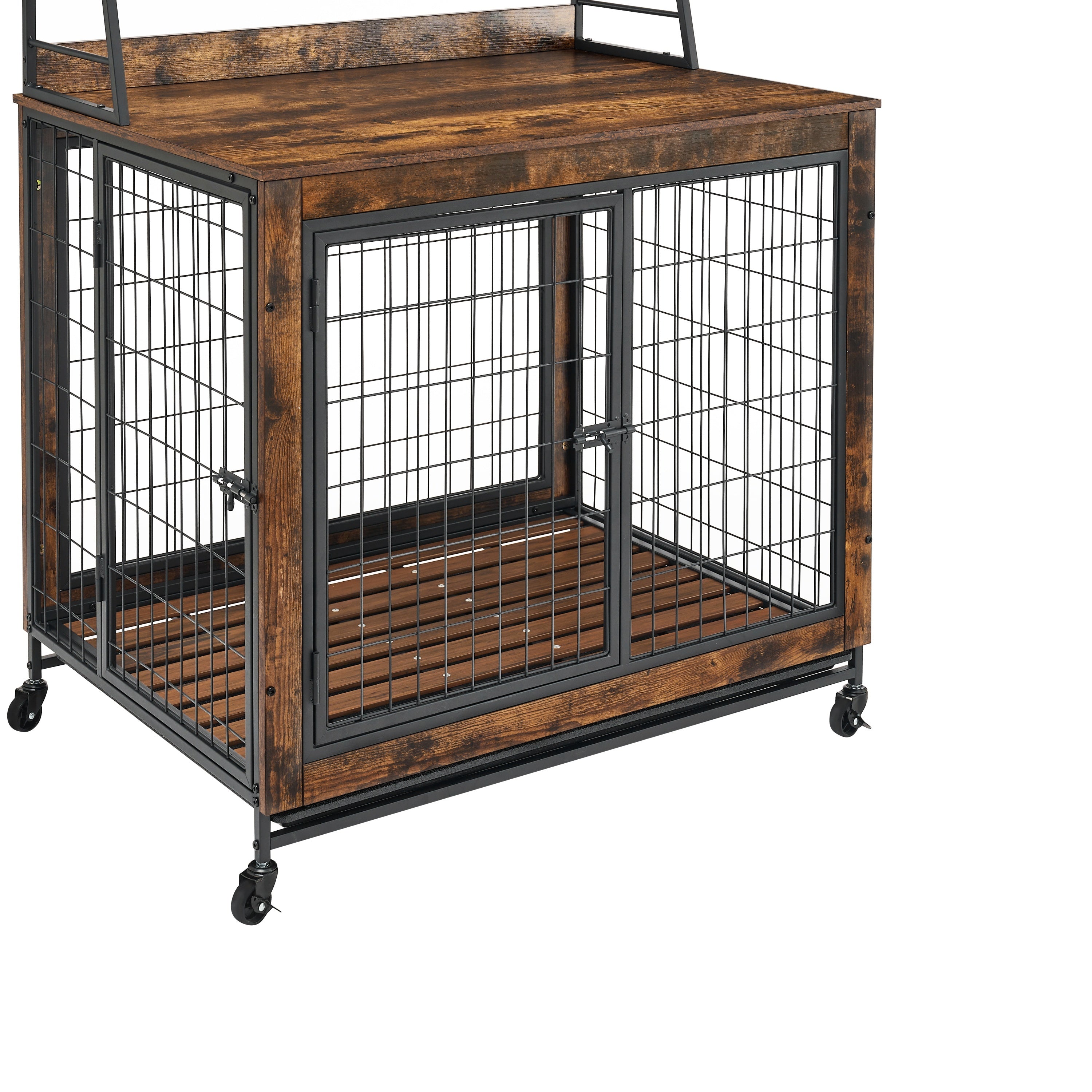Two-Door Iron Dog Cage