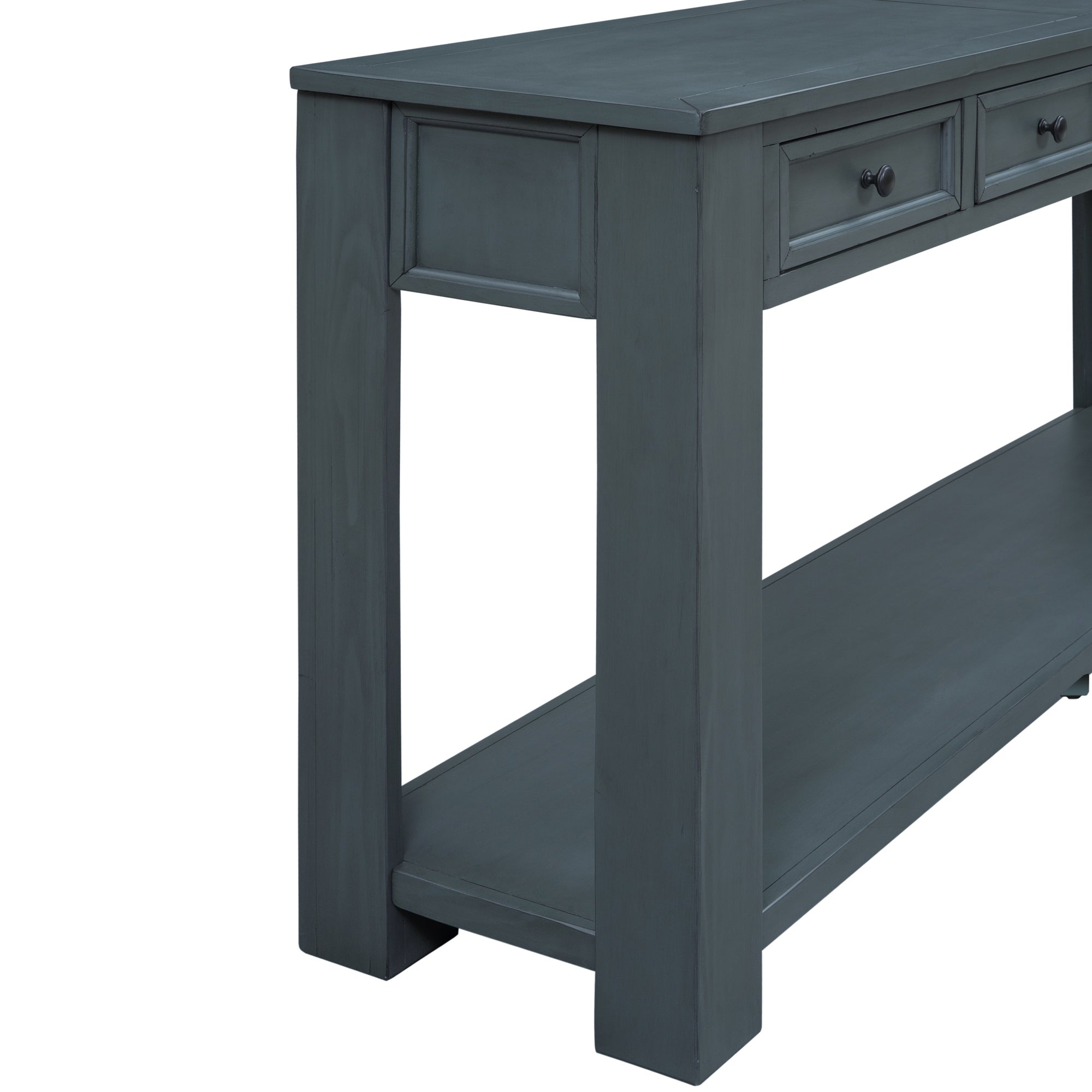 Console Table With Drawers & Bottom Shelf