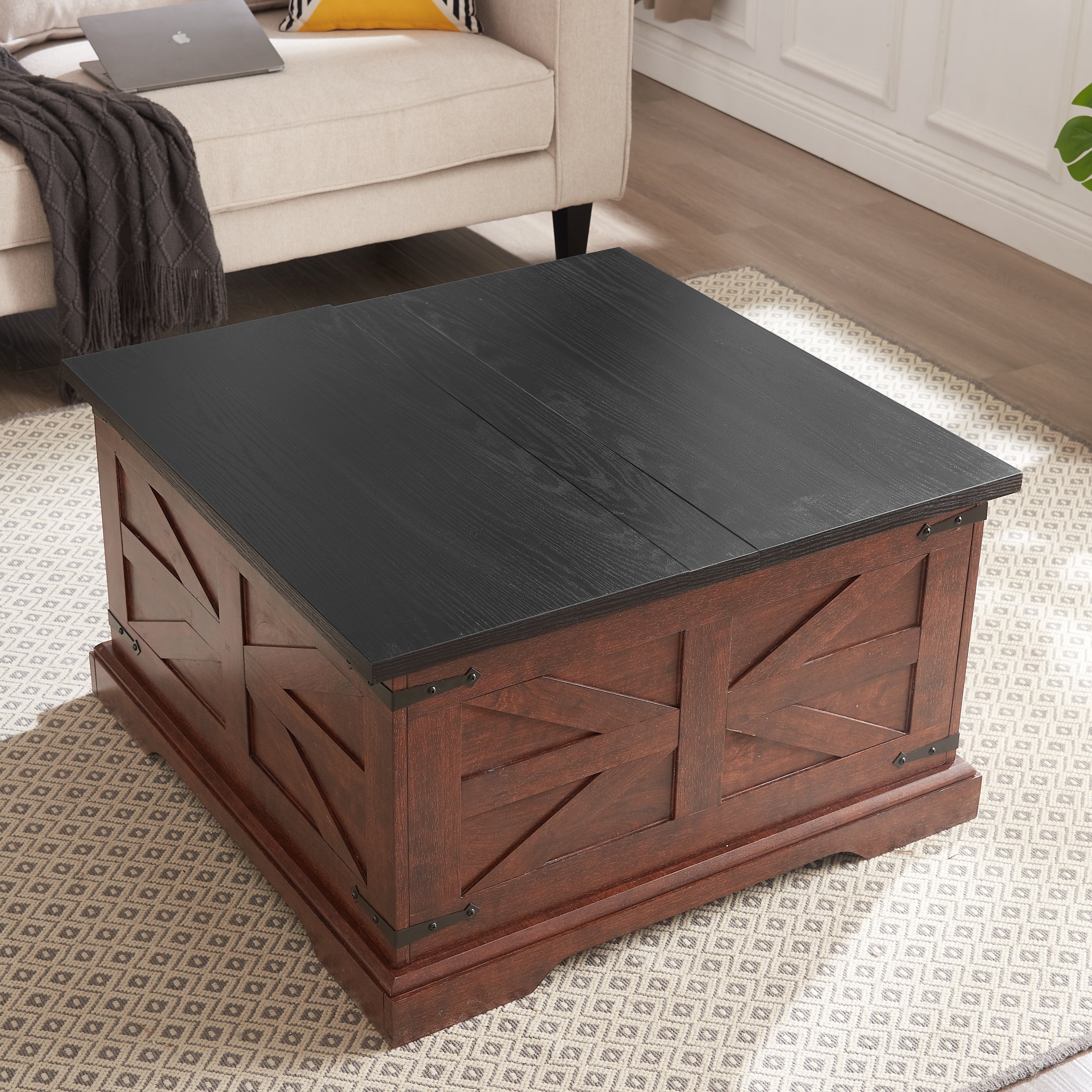 Square Coffee Table with Storage space