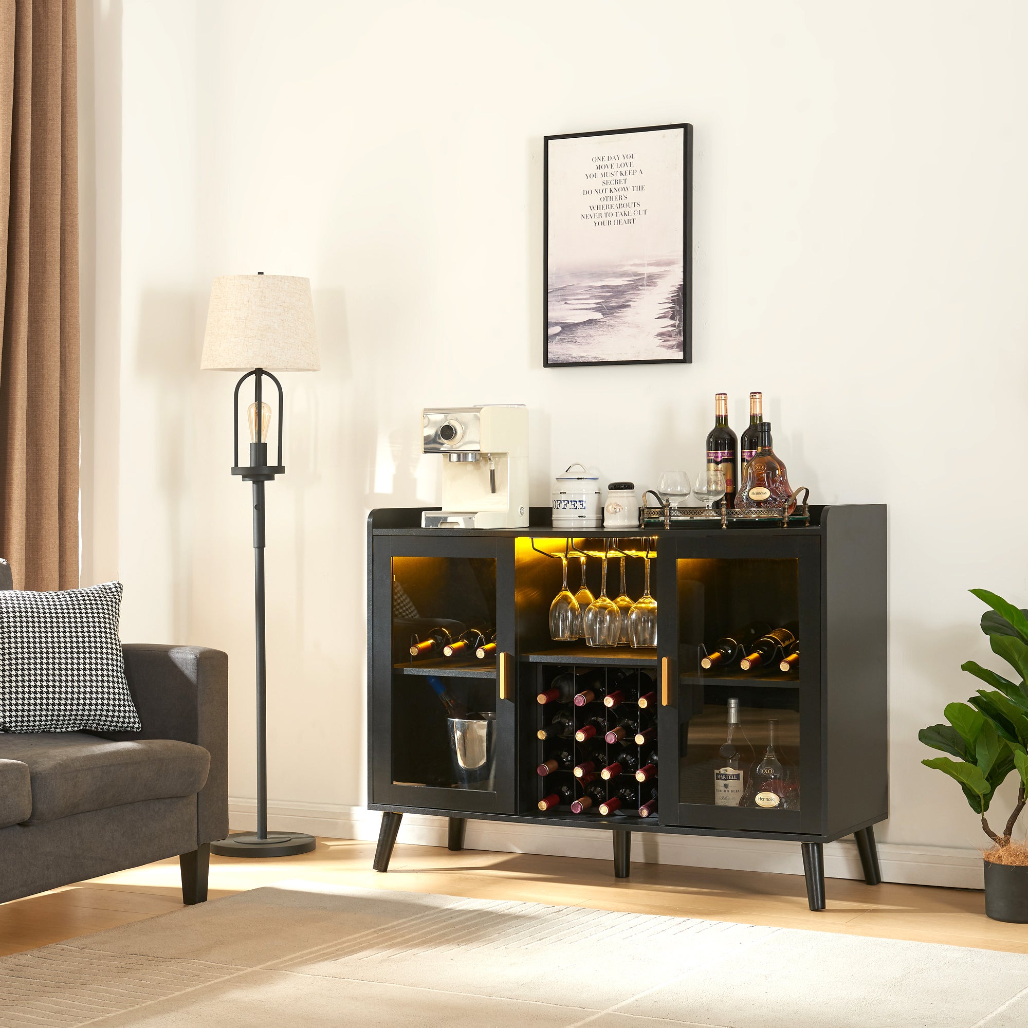 LED Wine Bar Cabinet