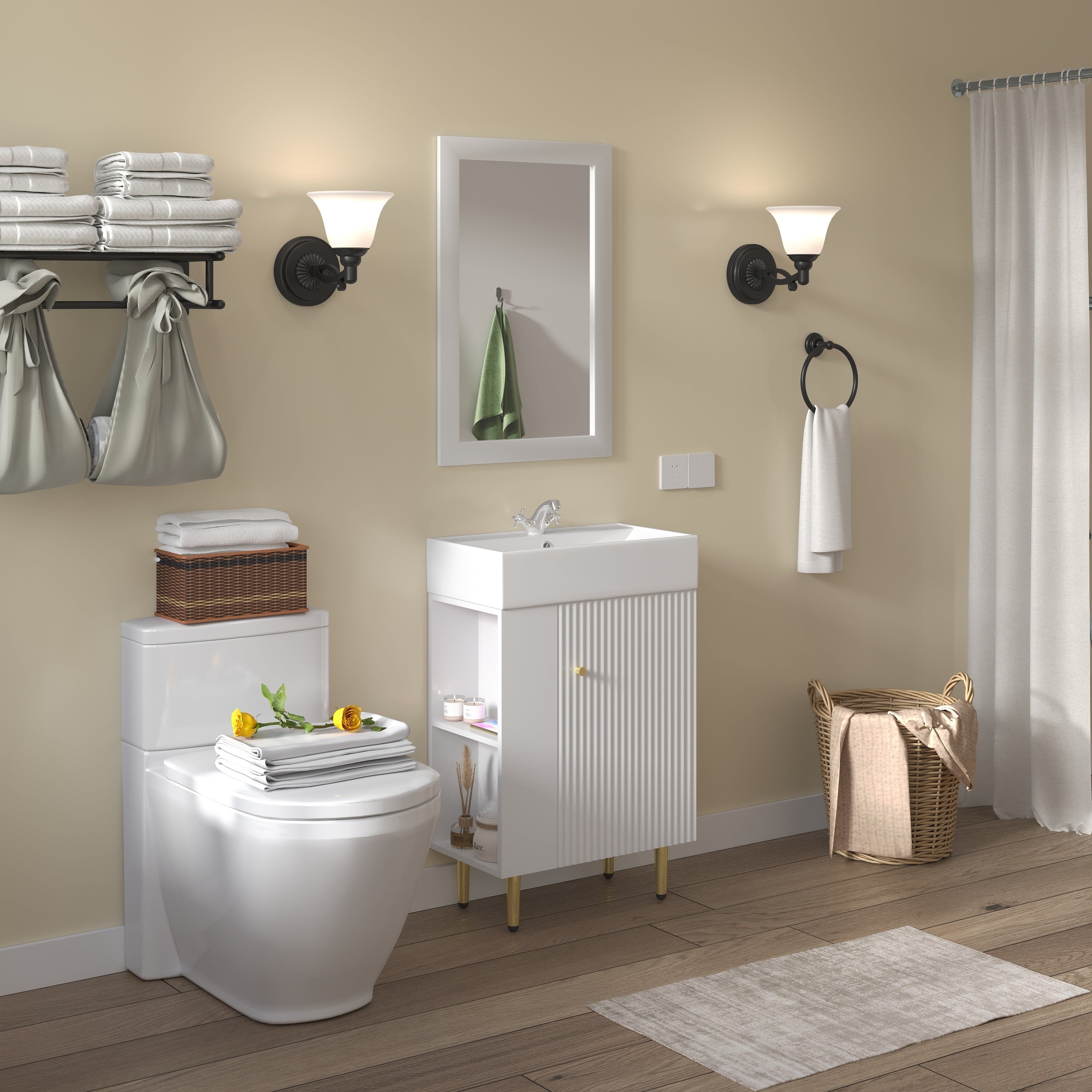 Open-shelving Bathroom Vanity