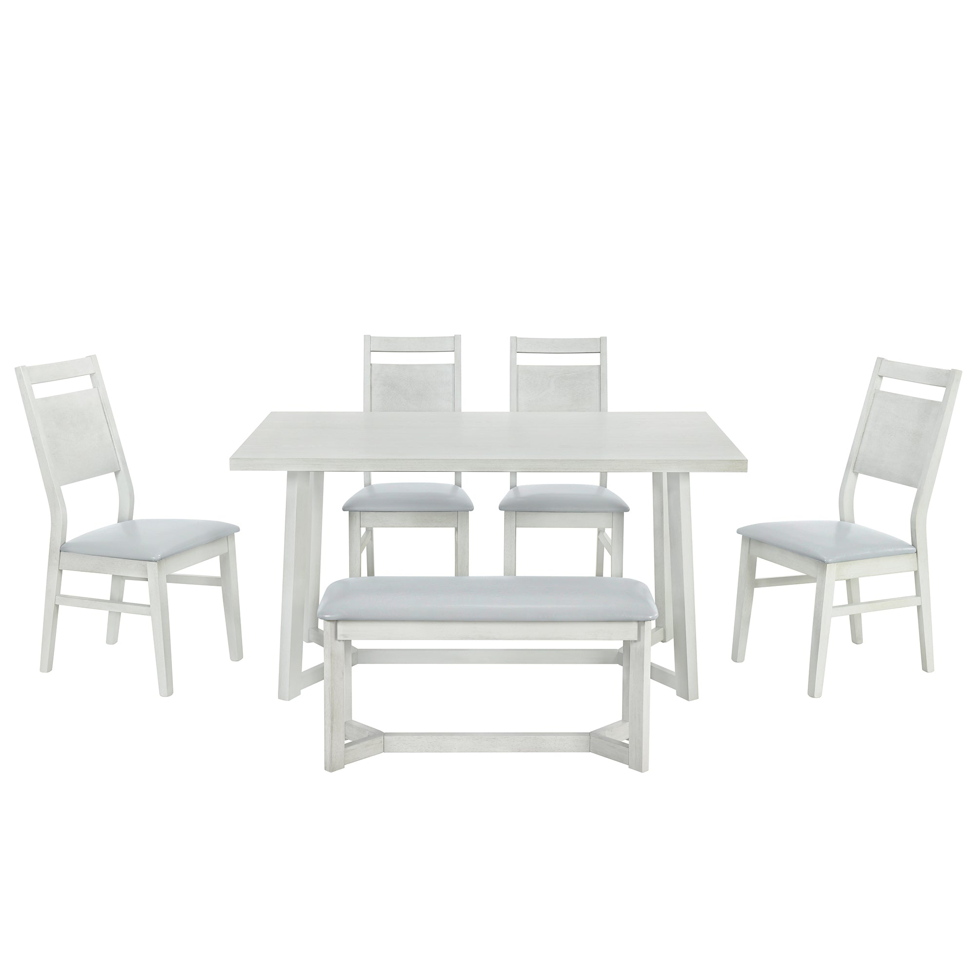 Dining Table Set (Upholstered Chairs & Bench)