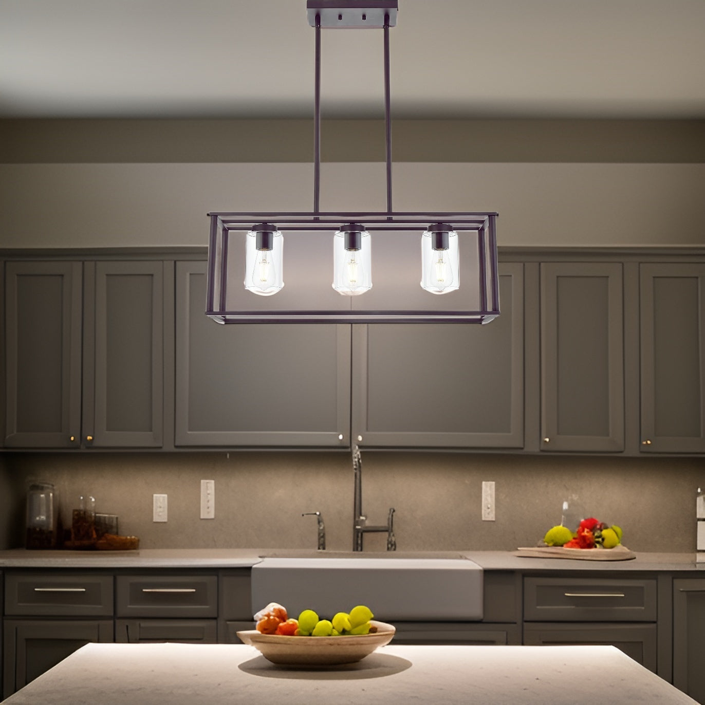 Contemporary 3 Lights Kitchen Chandelier