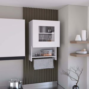 One Door Kitchen Wall Cabinet With Towel Rack