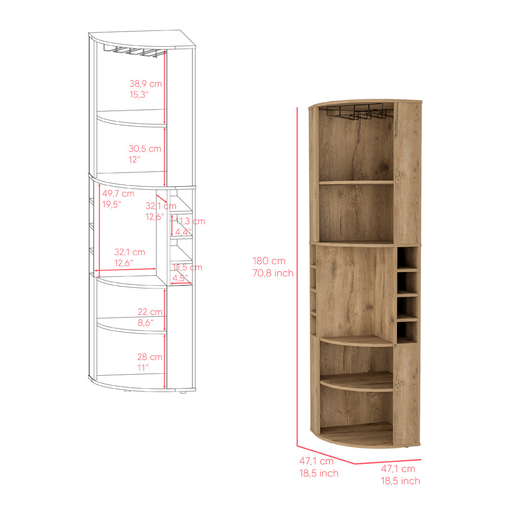 Living Room Bar Cabinet, Macadamia