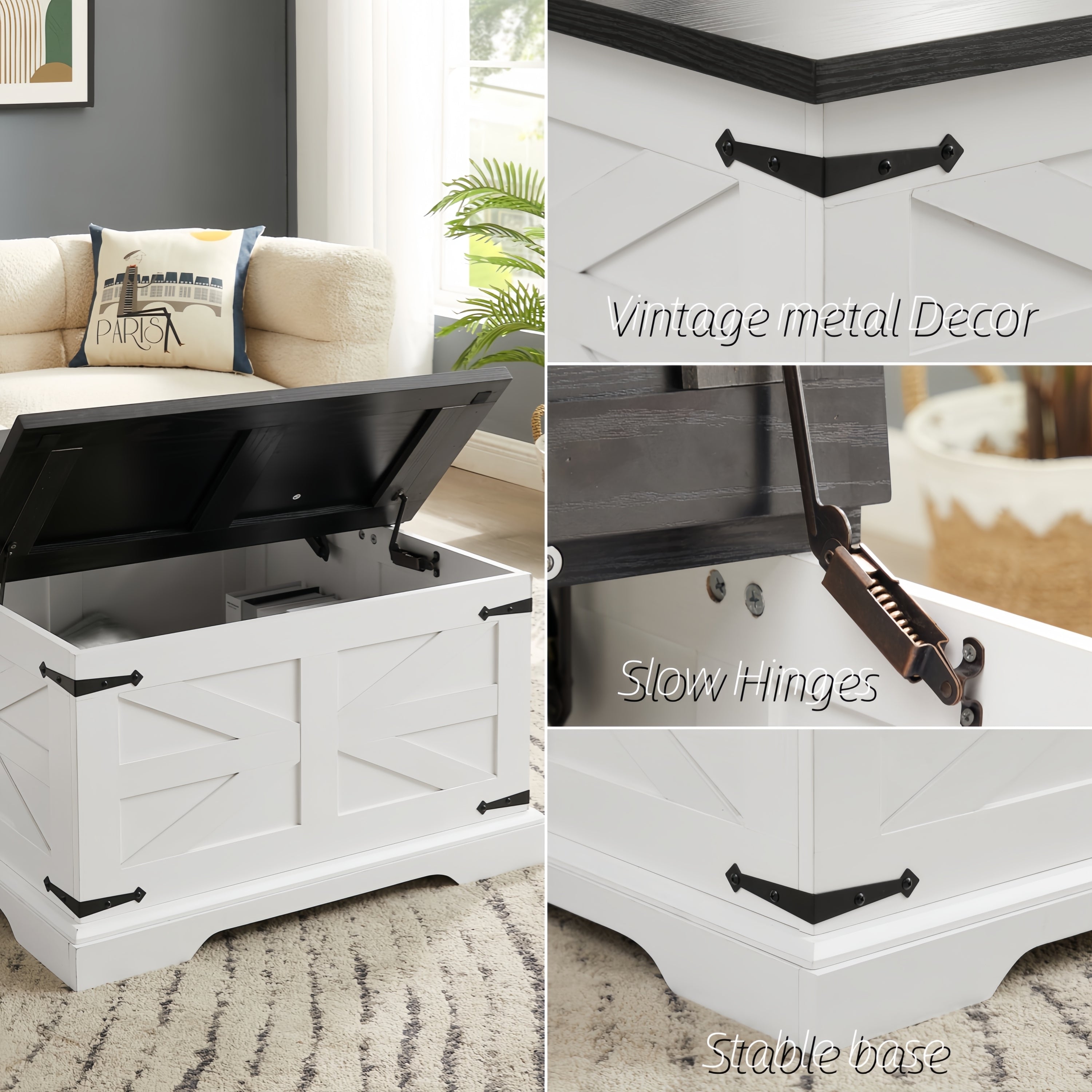 Farmhouse Coffee Table With Storage Space