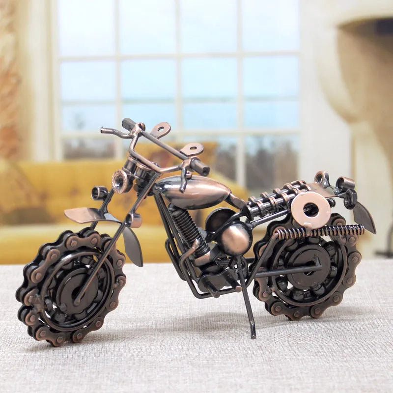 Vintage Handmade Motorcycle Figurine