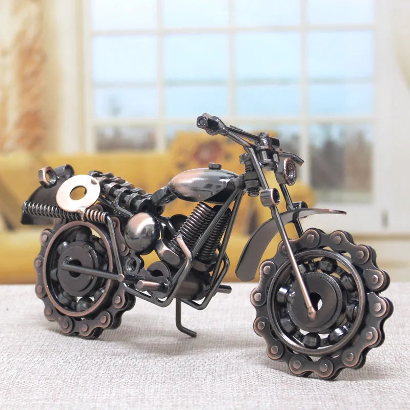 Vintage Handmade Motorcycle Figurine