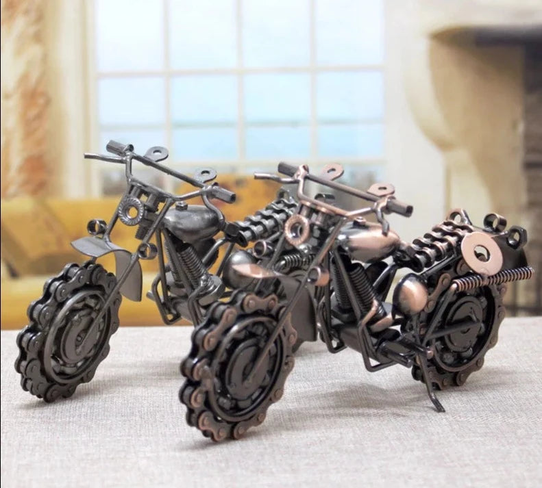 Vintage Handmade Motorcycle Figurine