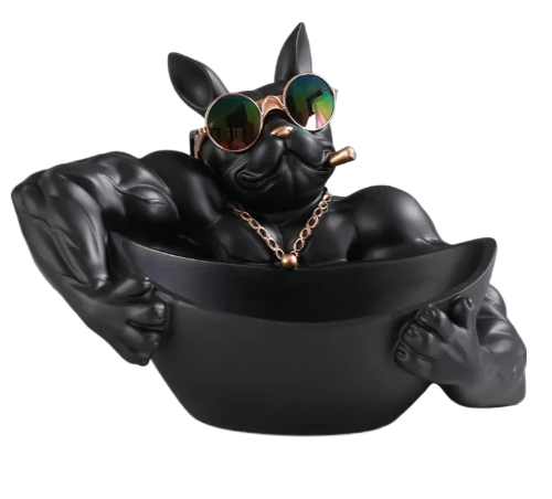 Relaxing Dog Figurine/Storage Box