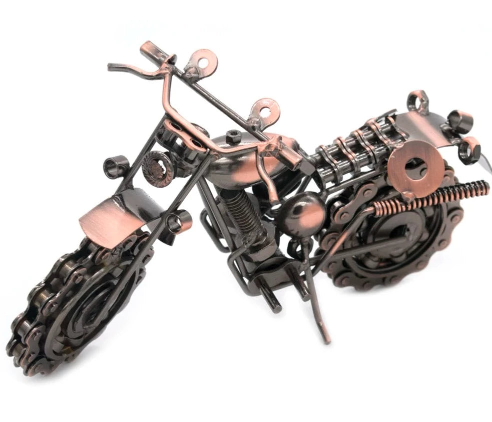 Vintage Handmade Motorcycle Figurine