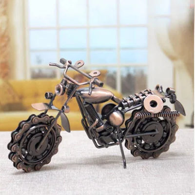 Vintage Handmade Motorcycle Figurine