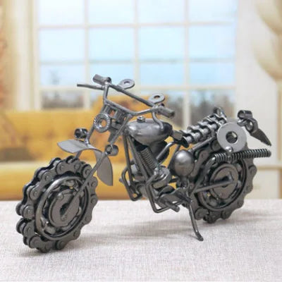 Vintage Handmade Motorcycle Figurine