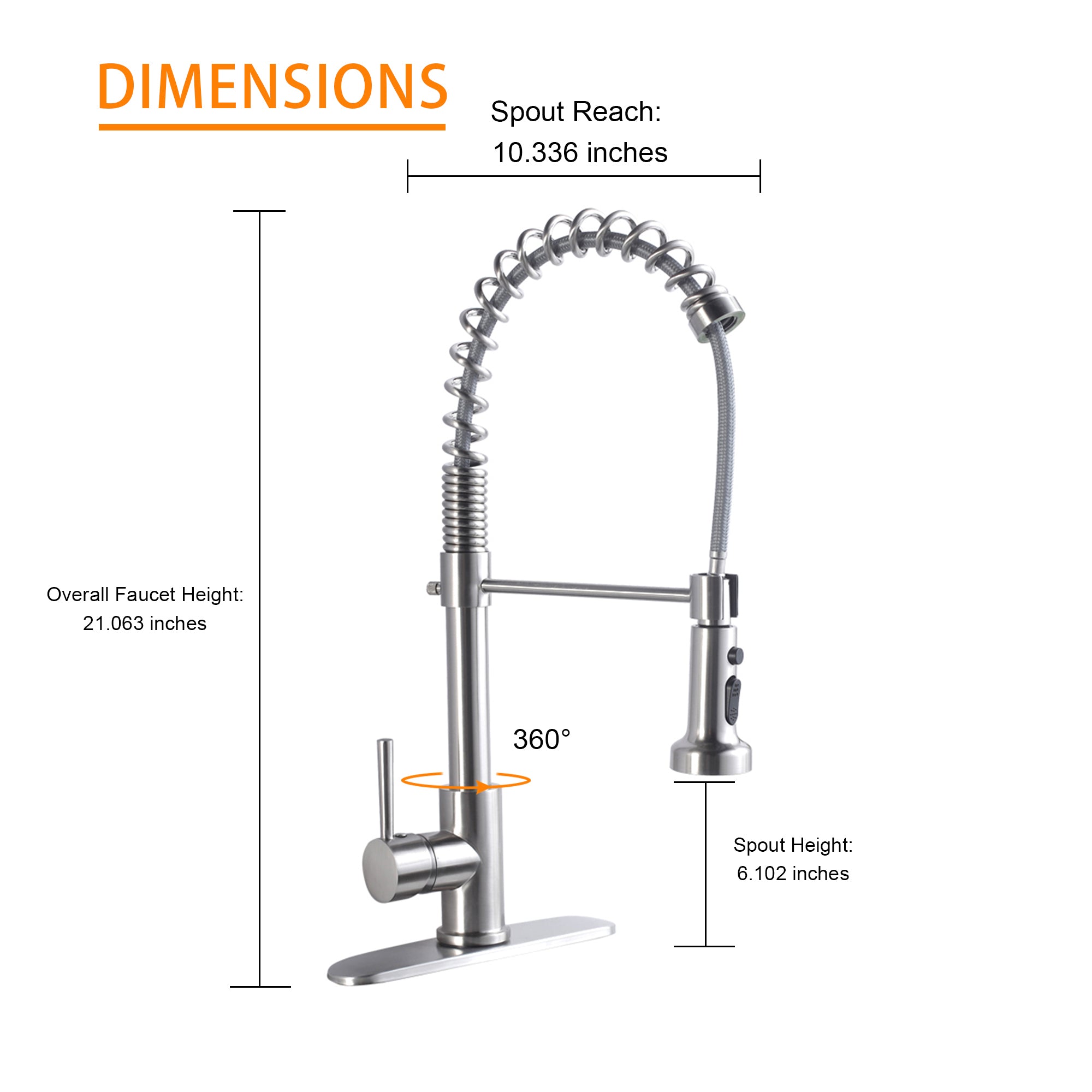 Spray-head Kitchen Faucet with dual-function