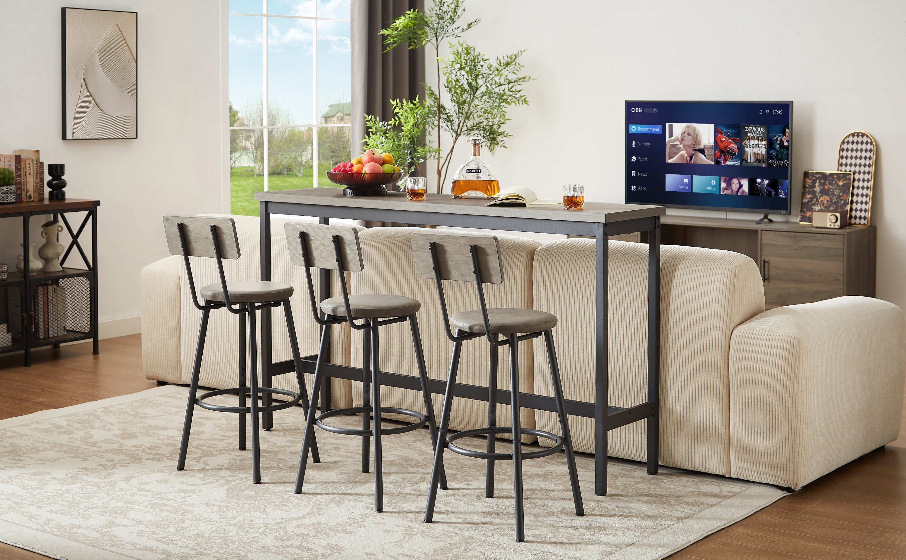 American-style long table and chair combination