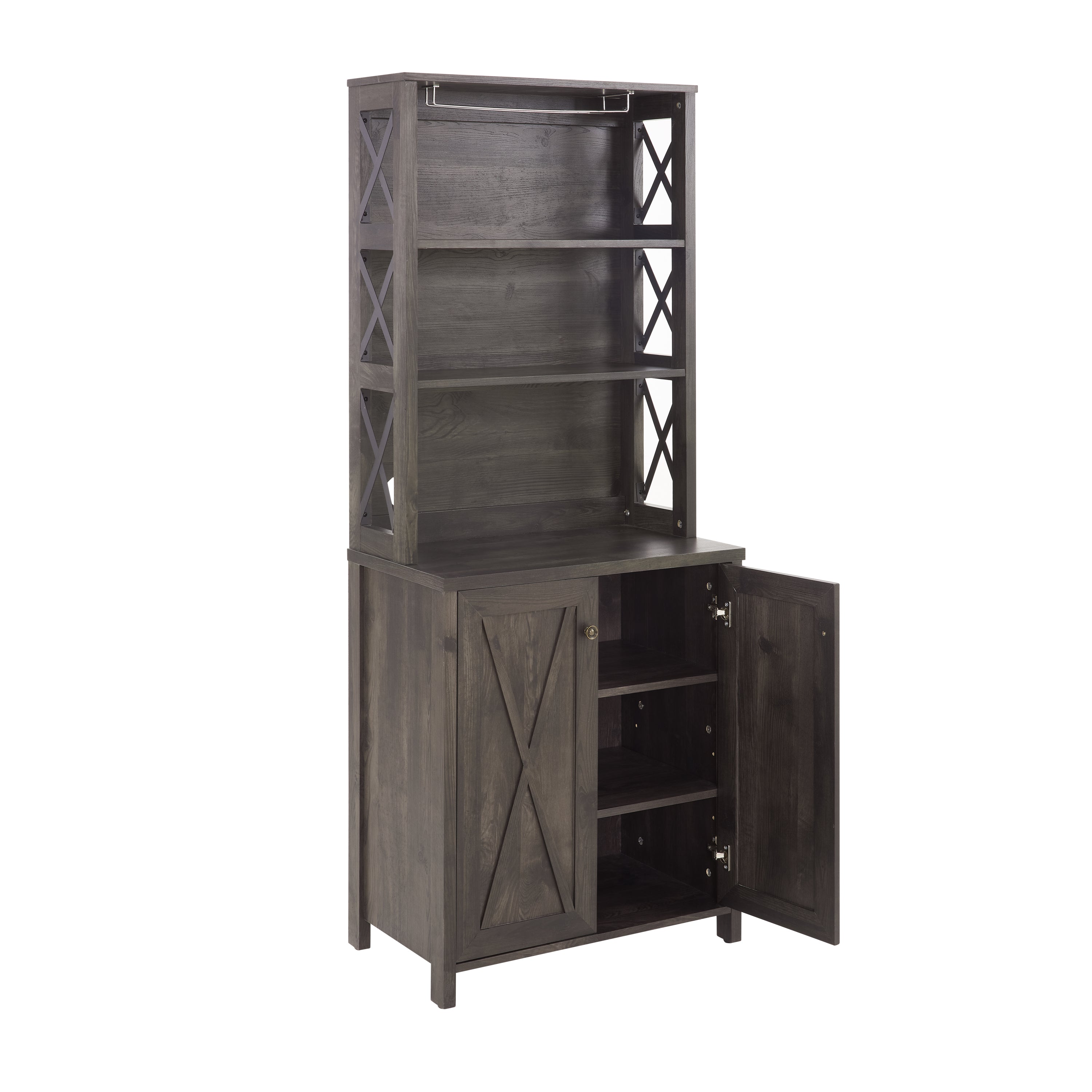 Metal & Wood Bar Cabinet