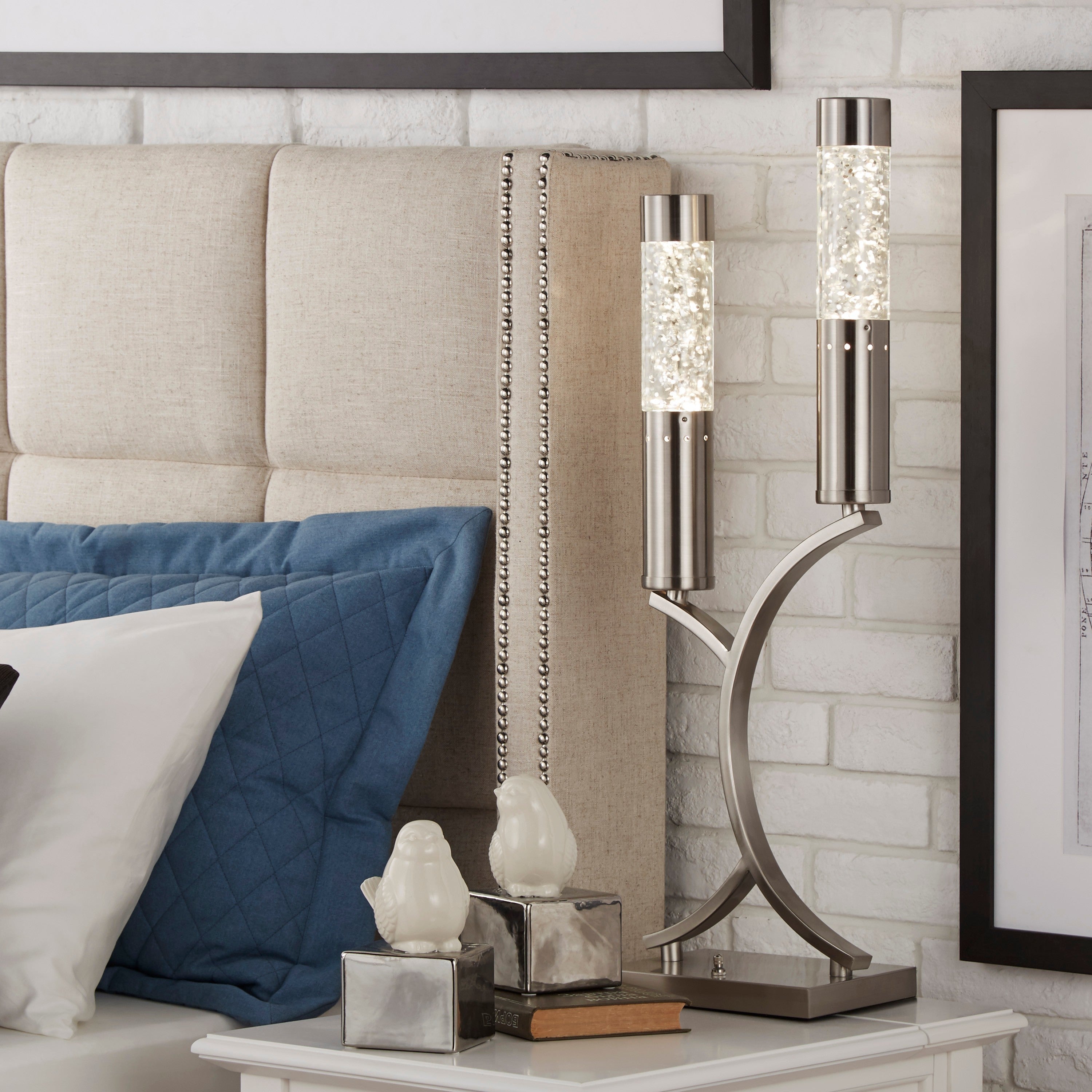 Decorative Nickel Finish Table Lamp