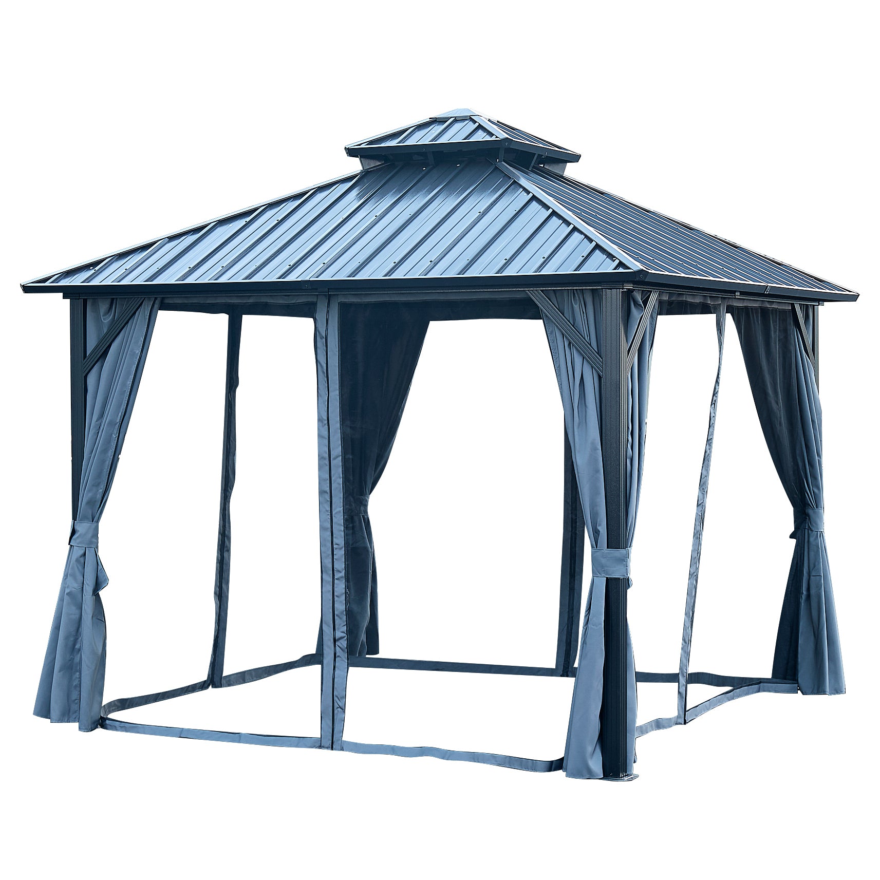 Backyard Gazebo With Steel Canopy