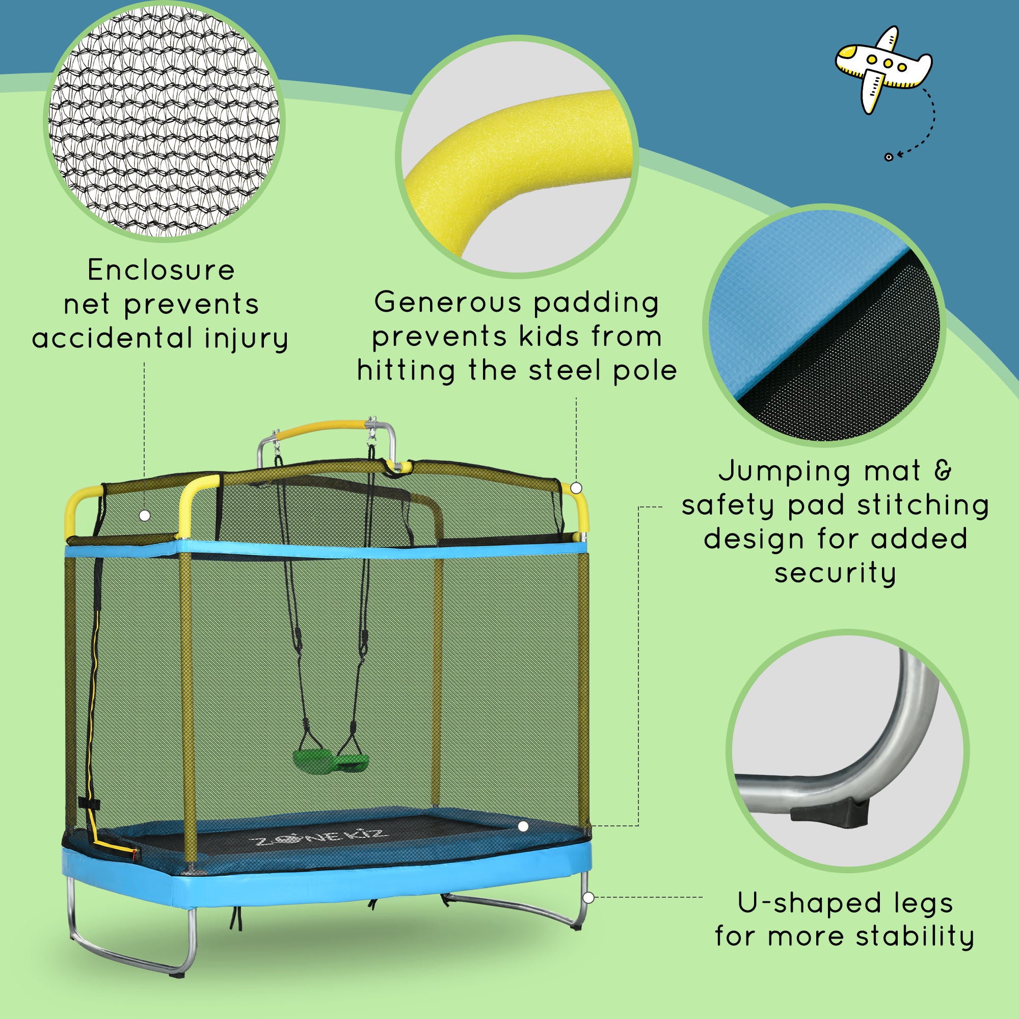 Toddler Trampolines With Safe Enclosures