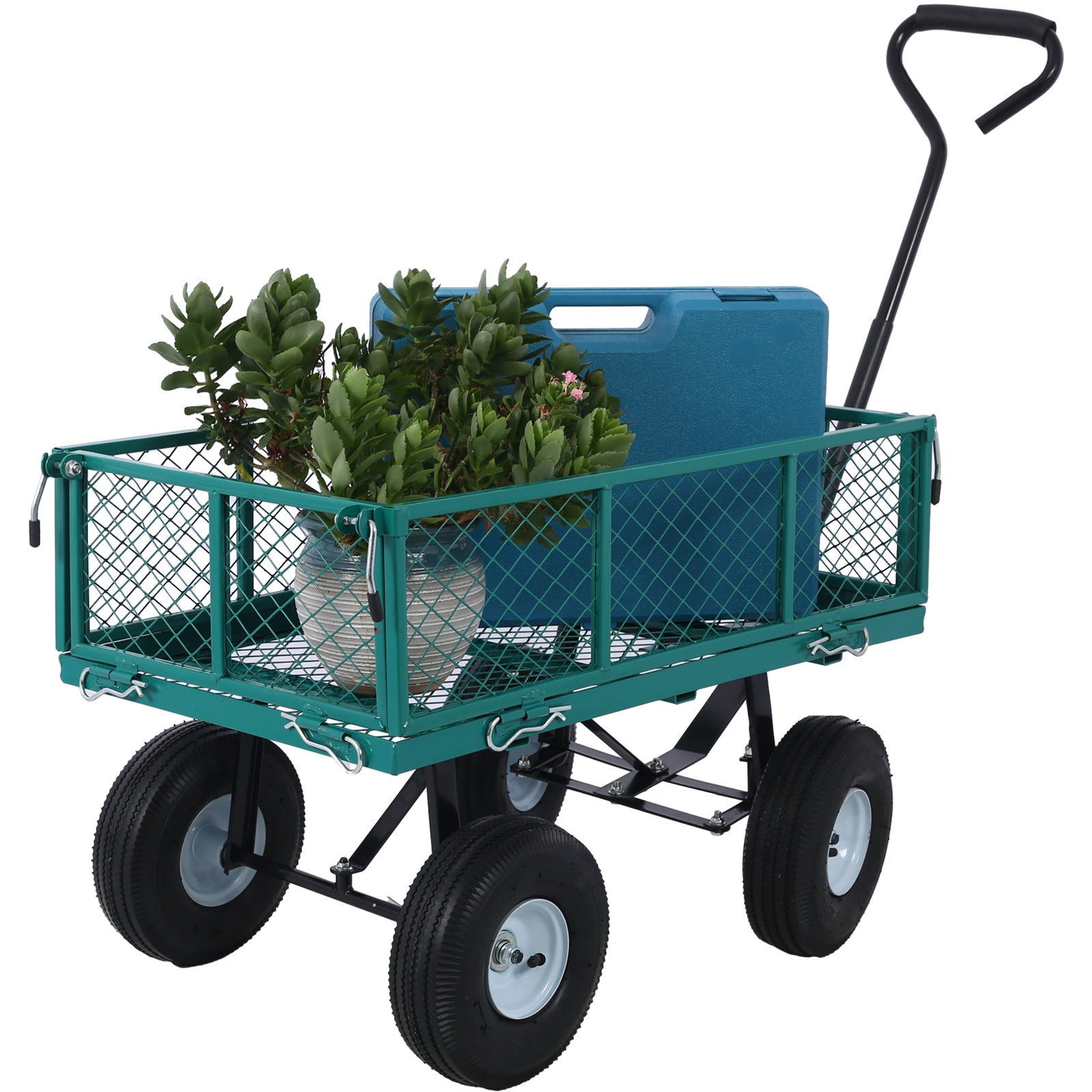 Steel Green Garden Cart