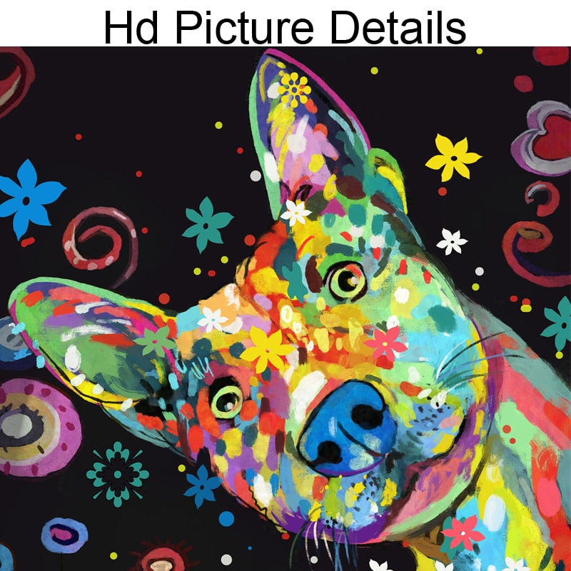 HD-Print dog canvas wall art 