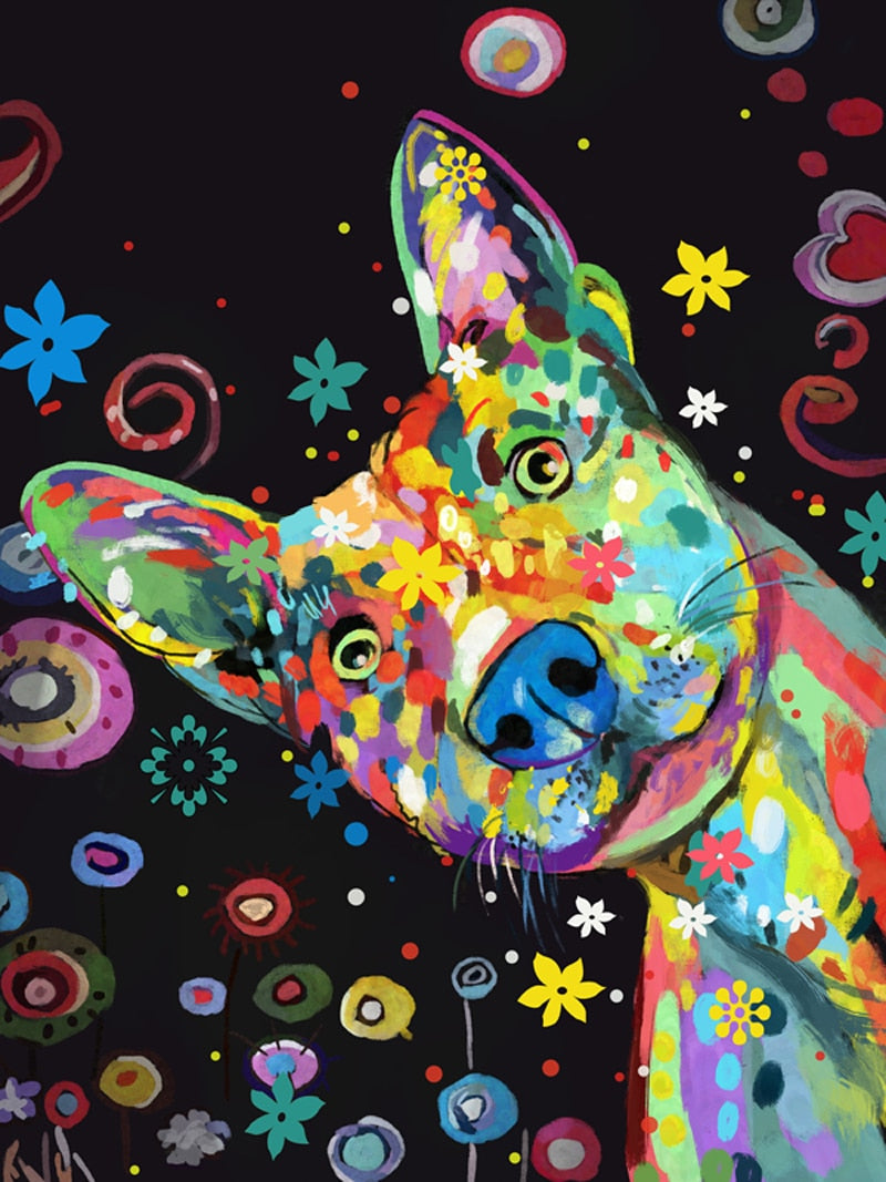 HD-Print dog canvas wall art 