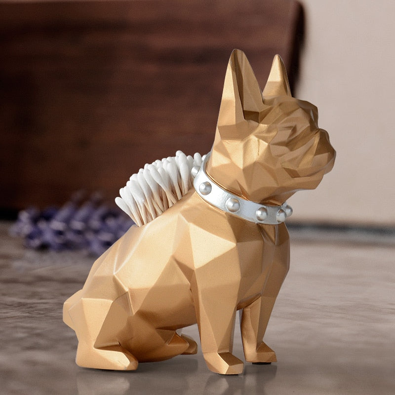 Dog figurine pen holder