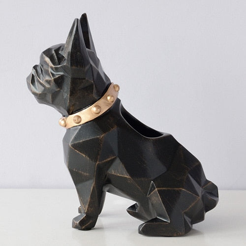 Dog figurine pen holder