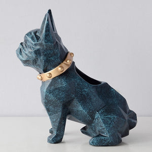 Dog figurine pen holder