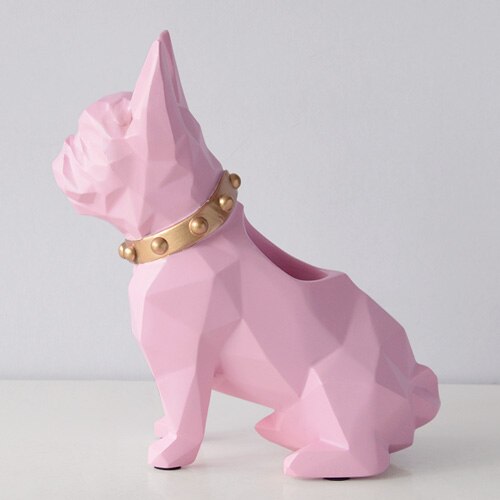 Dog figurine pen holder