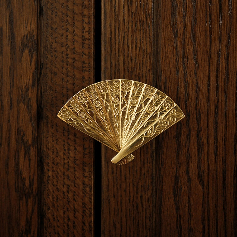Luxury antique fan handle